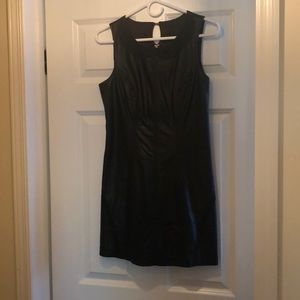 Black Faux Leather Free People Dress